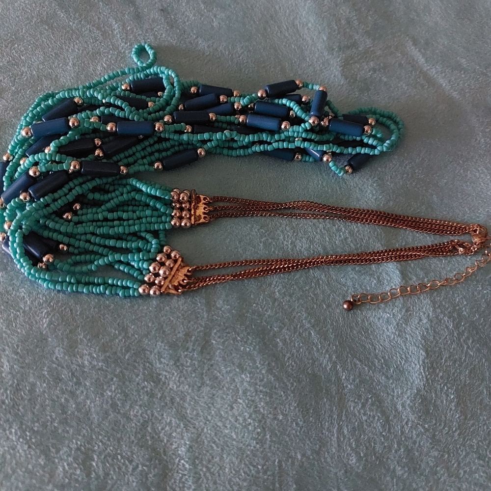 Vintage Multi-Strand Boho Necklace Estate Jewelry
